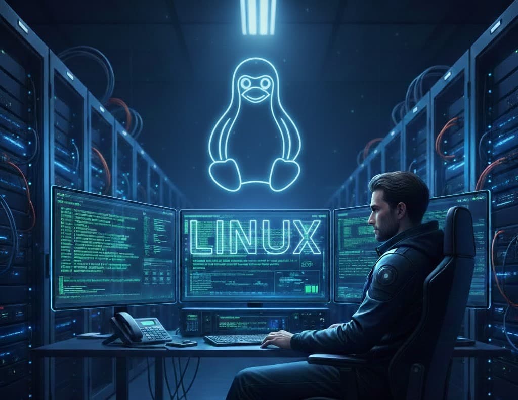 Abstract visualization of digital automation workflows connecting nodes